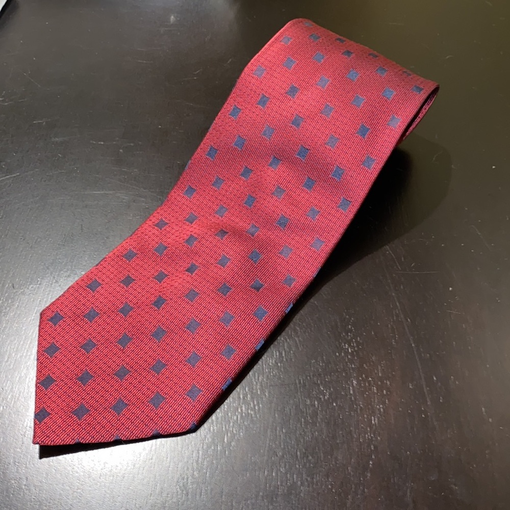 Bergamo New York Men’s Handmade Pure Silk Tie Maroon